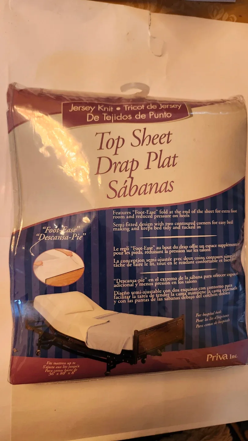 Brand New Priva Inc. Top Sheet - Jersey Knit - New in Package