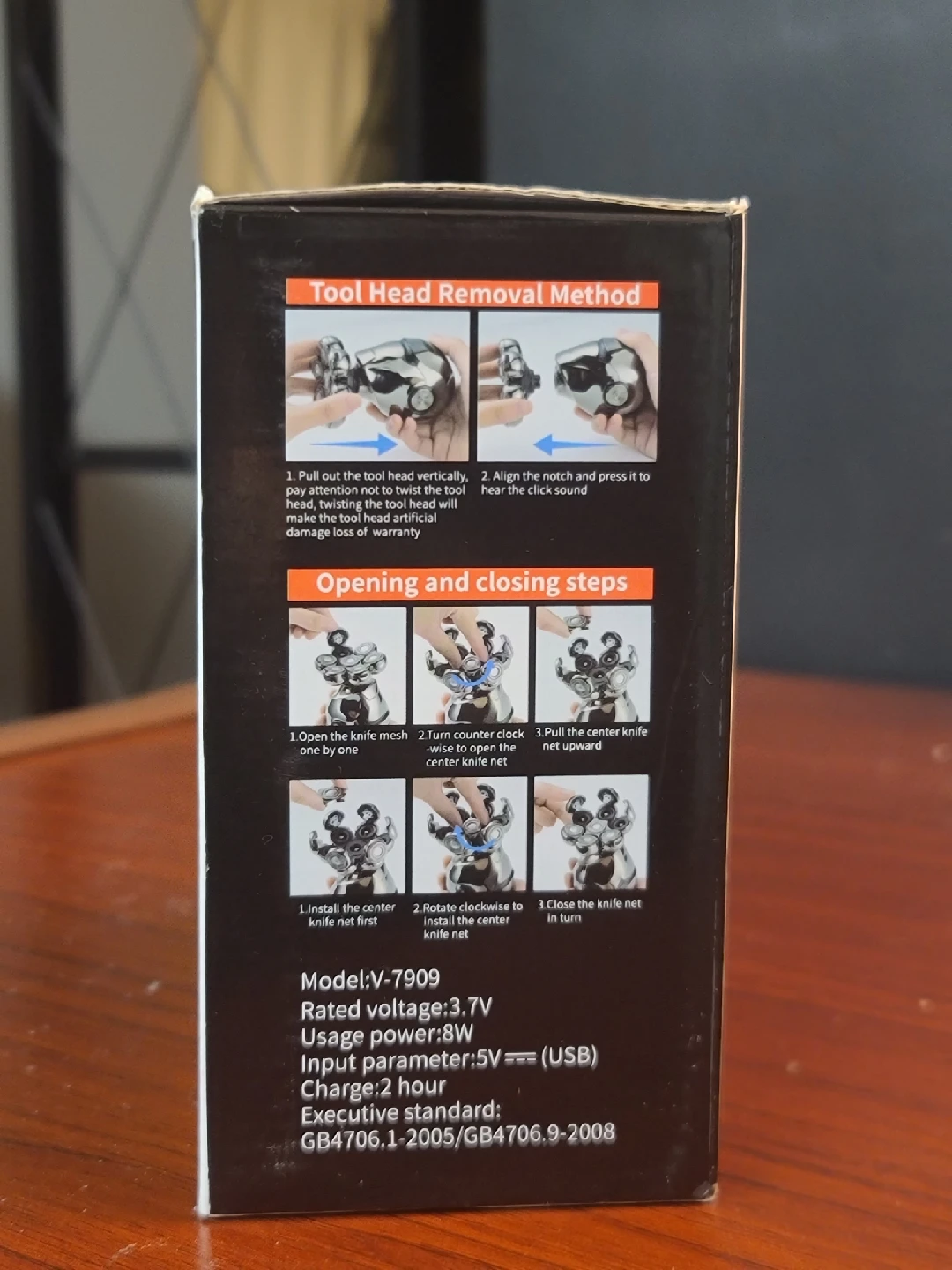 Electric Shaver - Wet & Dry Usage, 7 Shaving Heads - photo 4