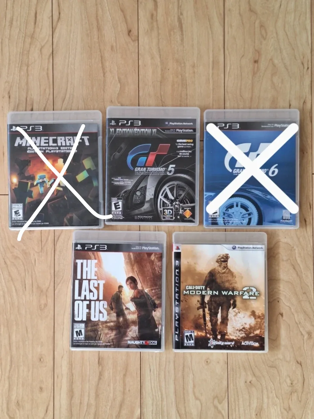 PS3 Games: Sonic, Last of Us, Minecraft, Gran Turismo