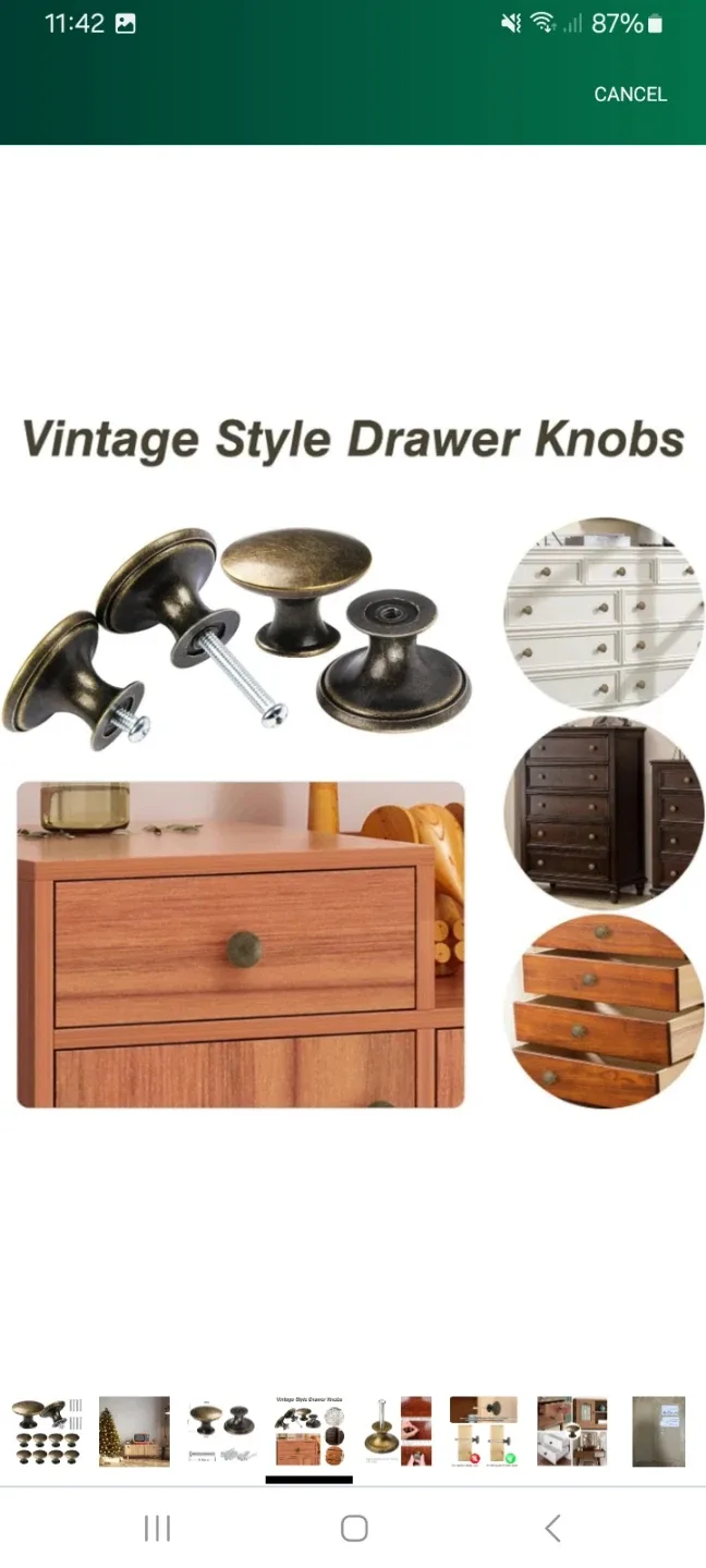 NEW! Yufana Vintage Cabinet Knobs - 8 Pack + Bonus image indicator(3)