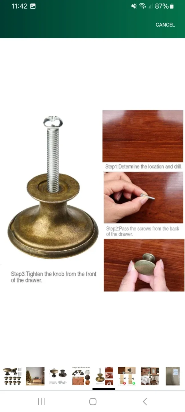 NEW! Yufana Vintage Cabinet Knobs - 8 Pack + Bonus image indicator(4)