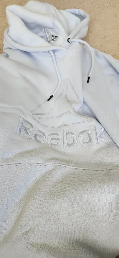 New Reebok Large Logo Hoodie - Halogen Blue XXXL