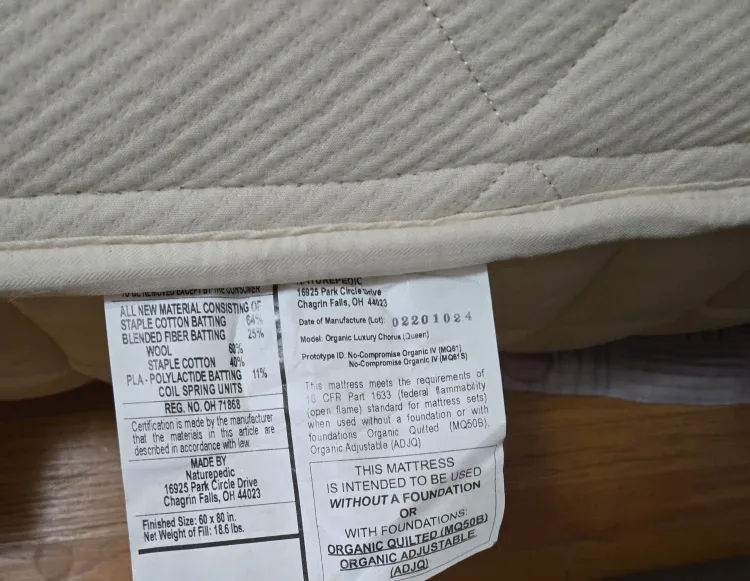 Naturepedic Organic Chorus Queen Mattress image indicator(4)