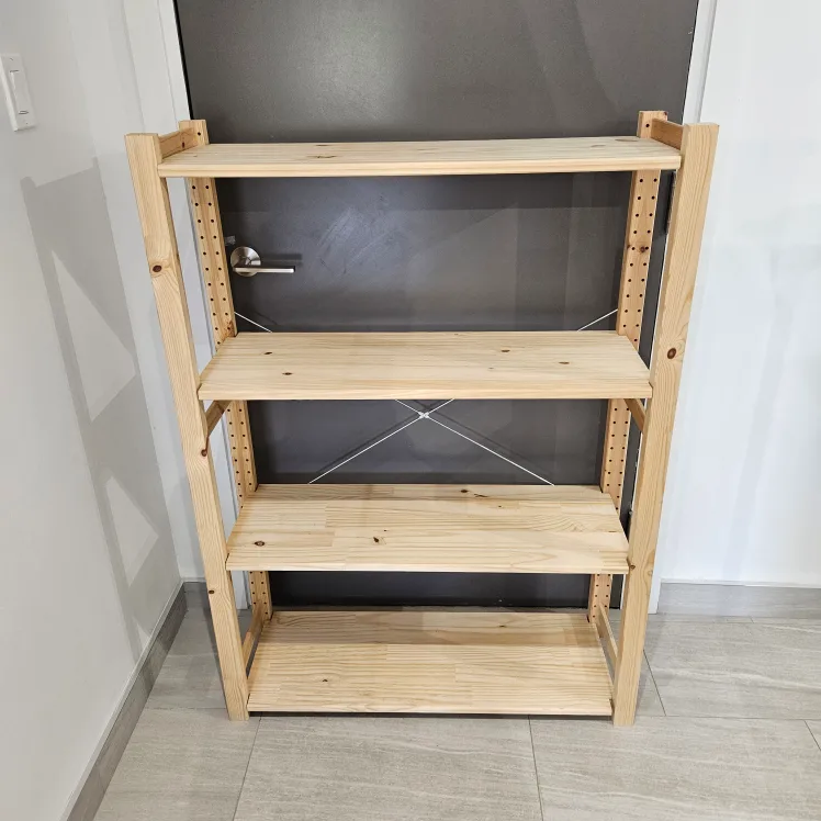 4-tier Shelf Unit - Solid Wood