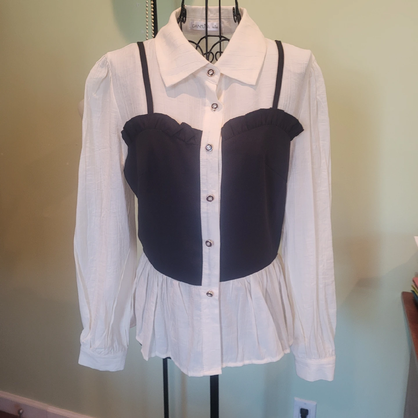 DANFUYA Women's Corset Style Blouse