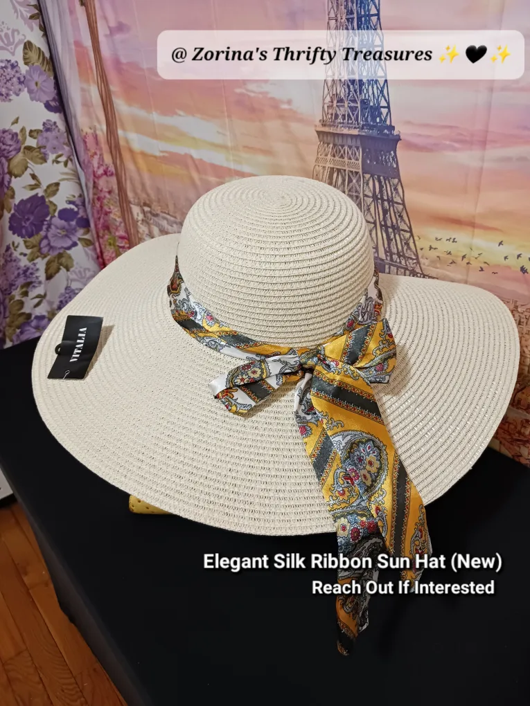👒 New Vitalia Elegant Silk Ribbon Sun Hat