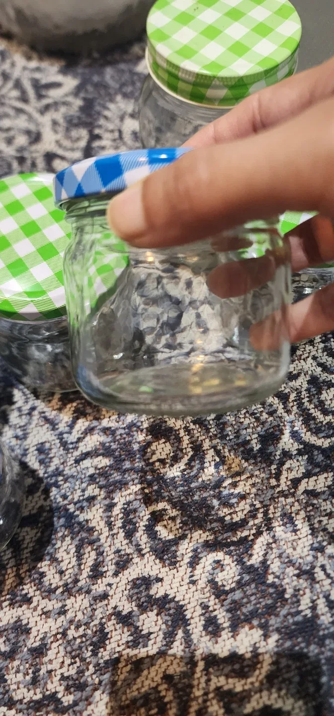 Glass Jars with Gingham Lids image indicator(4)