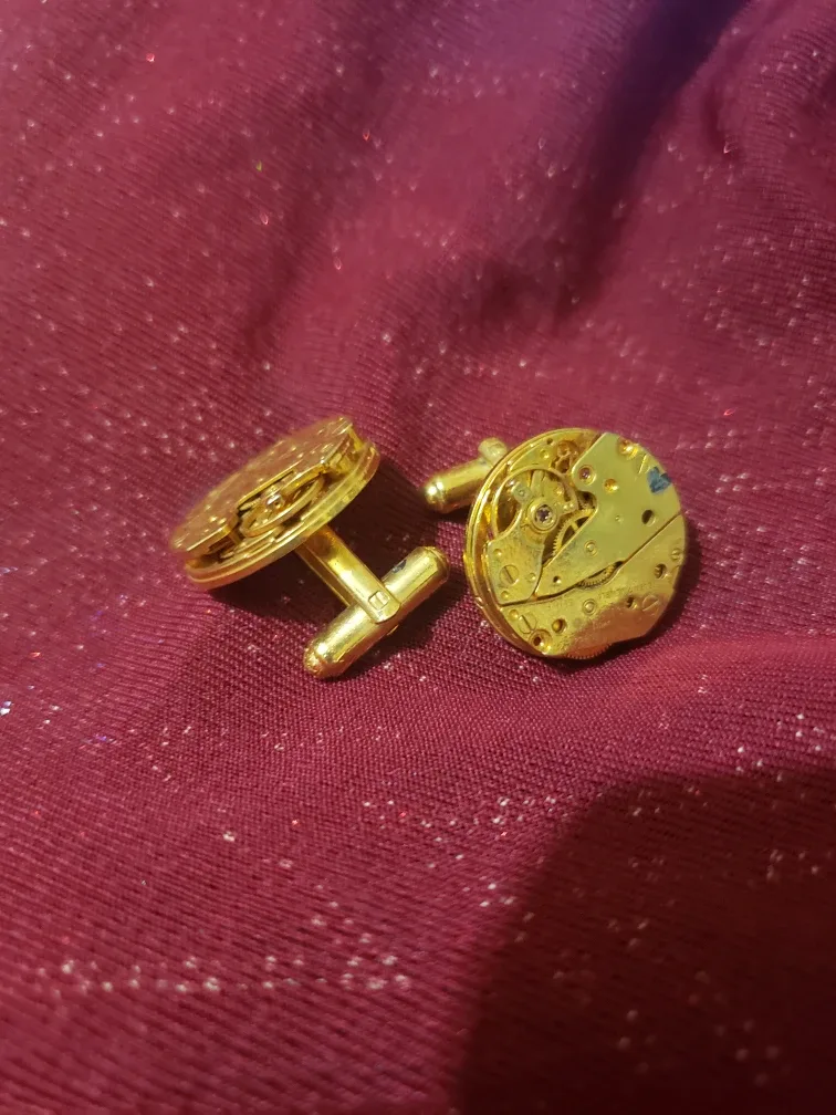 Gold-tone Steampunk Cufflinks