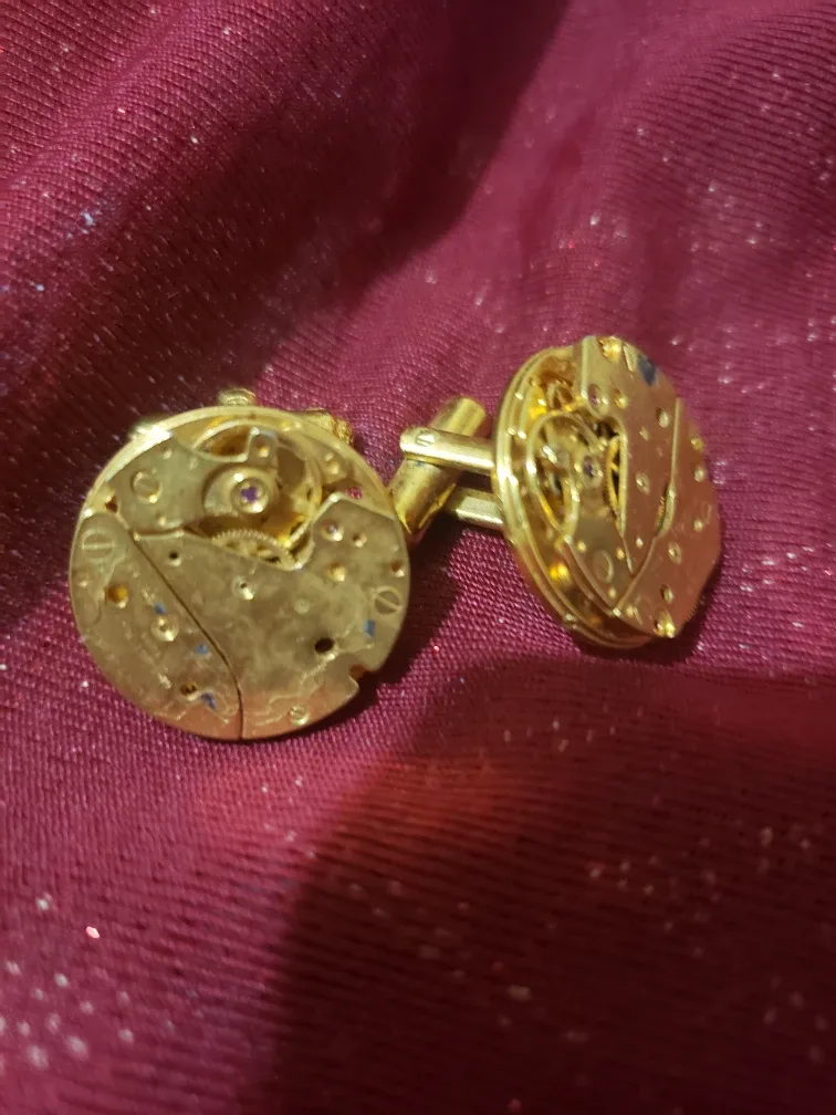Gold-tone Steampunk Cufflinks image indicator(2)