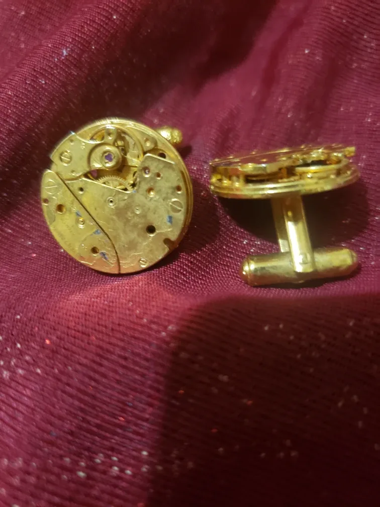 Gold-tone Steampunk Cufflinks image indicator(3)