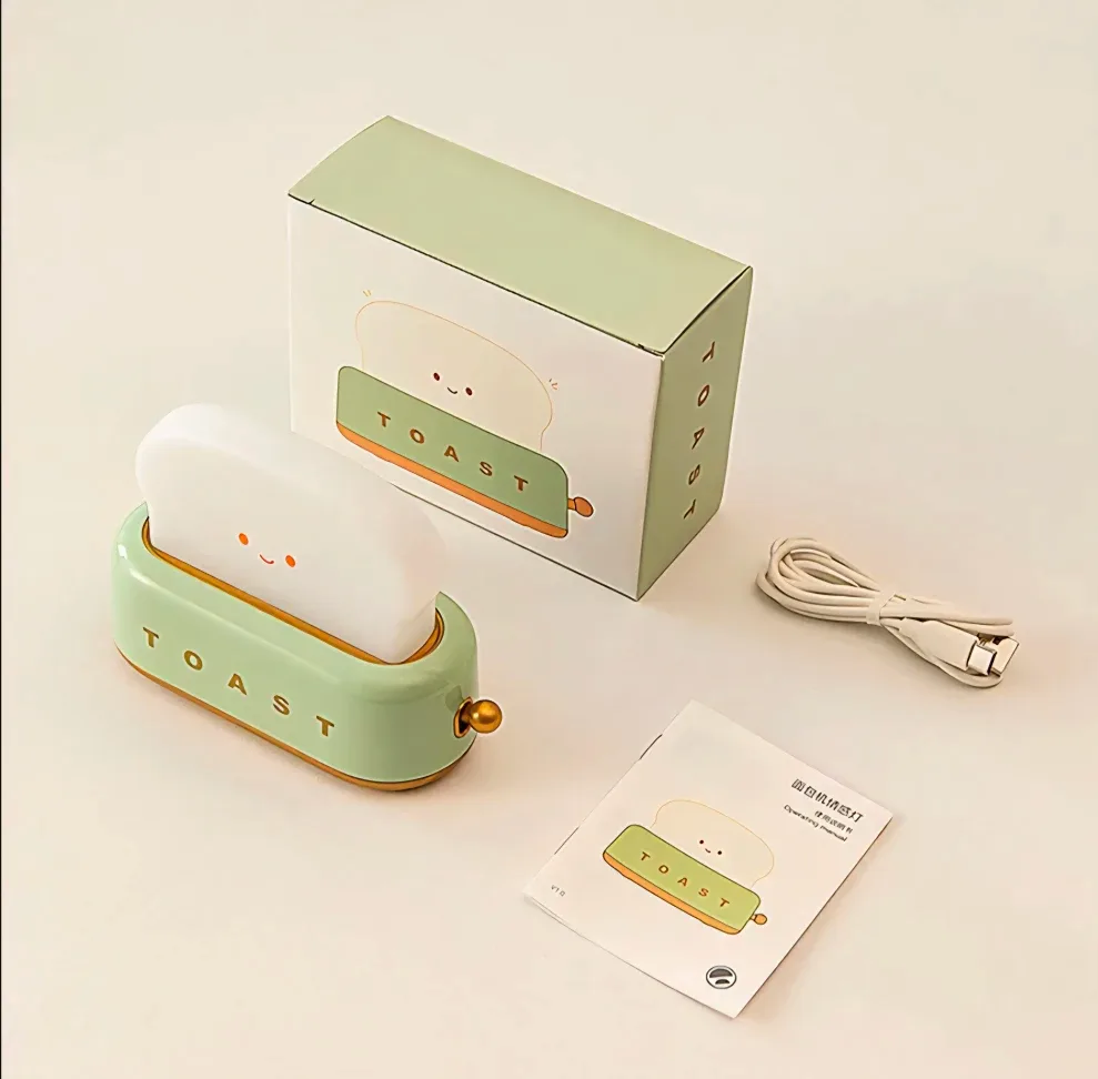 Toast Night Light - Cute Bedside Lamp image indicator(3)