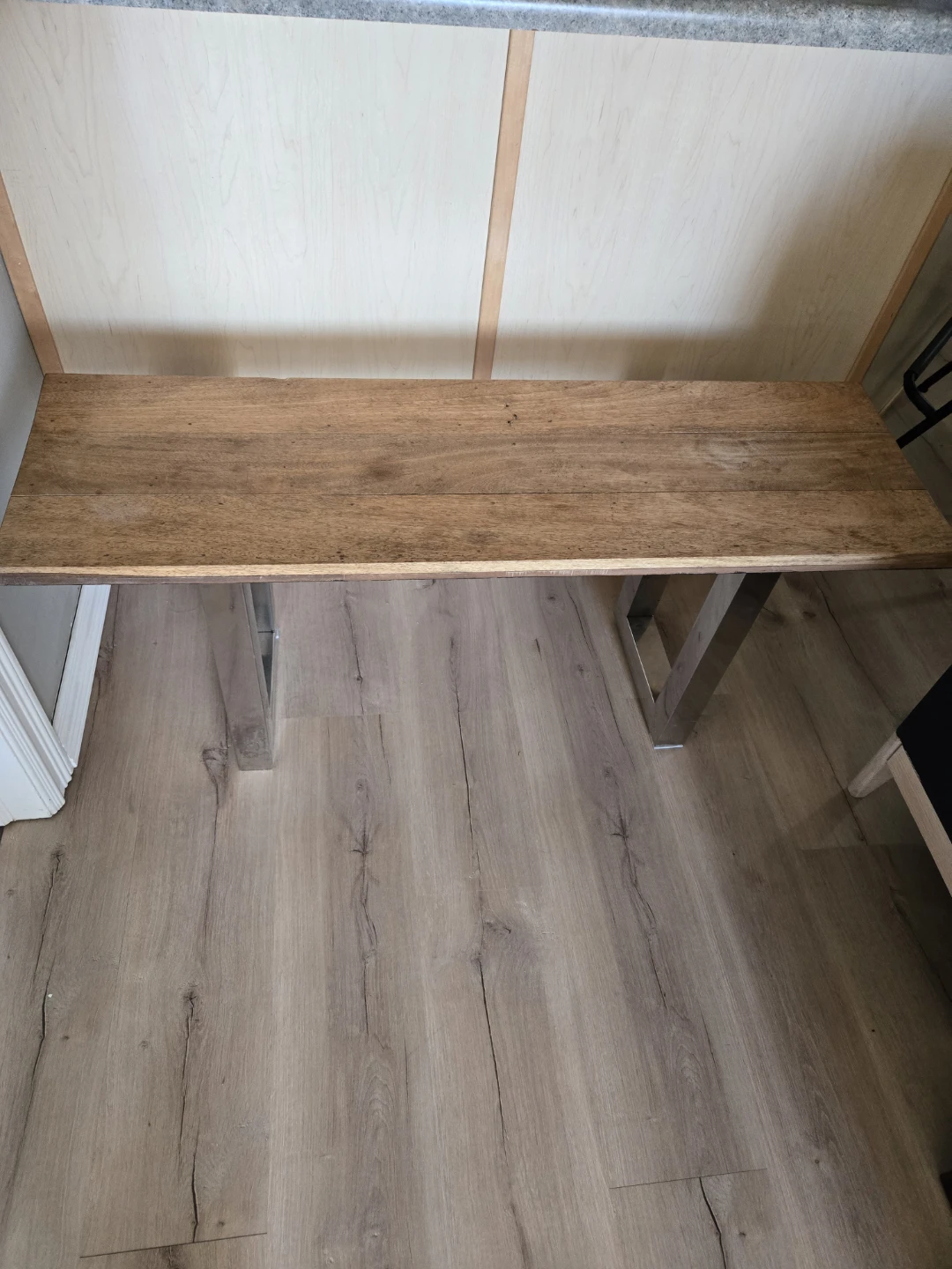 Wooden Bench with Metal Legs - photo 3