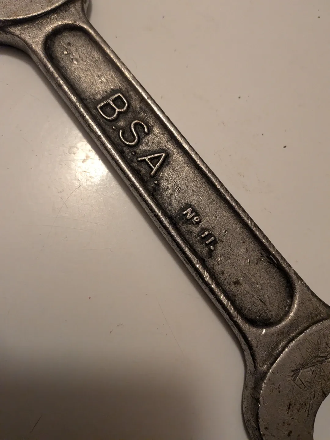 Vintage chunky BSA No. 11A Open End Wrench 9 "/16 image indicator(6)