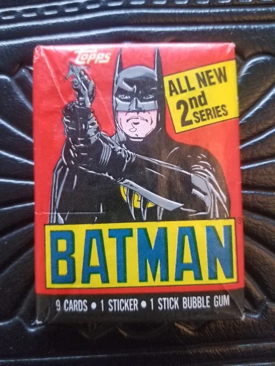 SEALED Topps Batman 1989 Wax Pack 2nd series 9 cards + gum