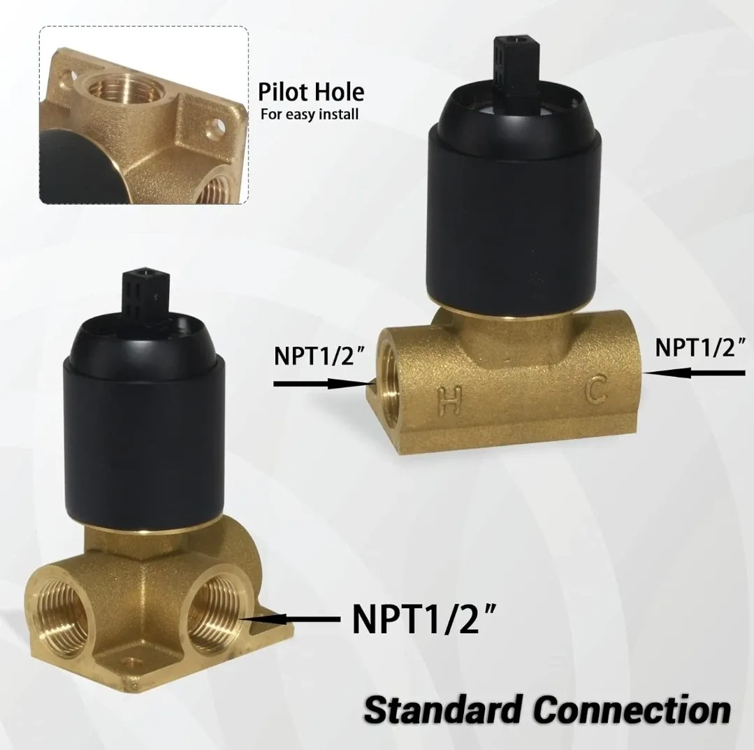 Matte Black Shower Valve Mixer Kit -New!! image indicator(6)