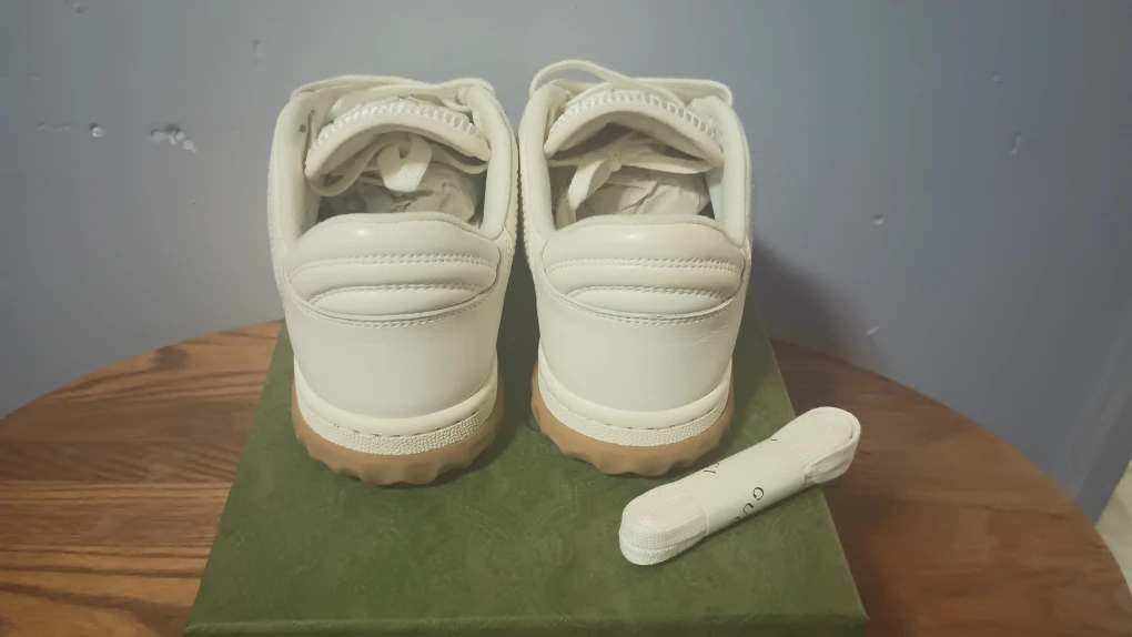Gucci Screener Leather Sneaker -Size 4.5 - photo 3