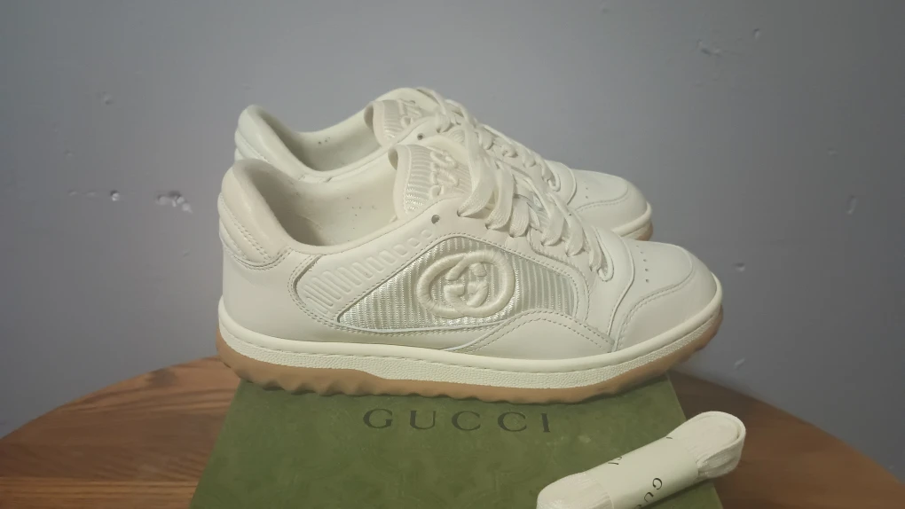 Gucci Screener Leather Sneaker -Size 4.5 - photo 4
