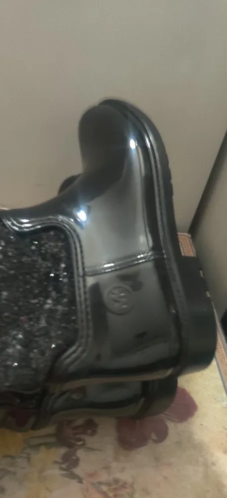 Michael Kors Black Glitter Rain Boots - Size 10 image indicator(2)