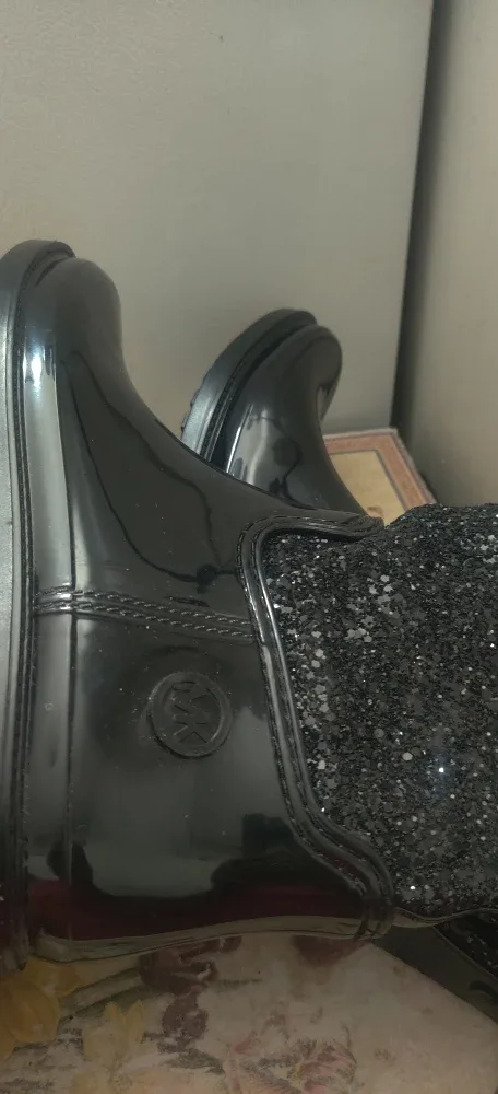 Michael Kors Black Glitter Rain Boots - Size 10 image indicator(3)