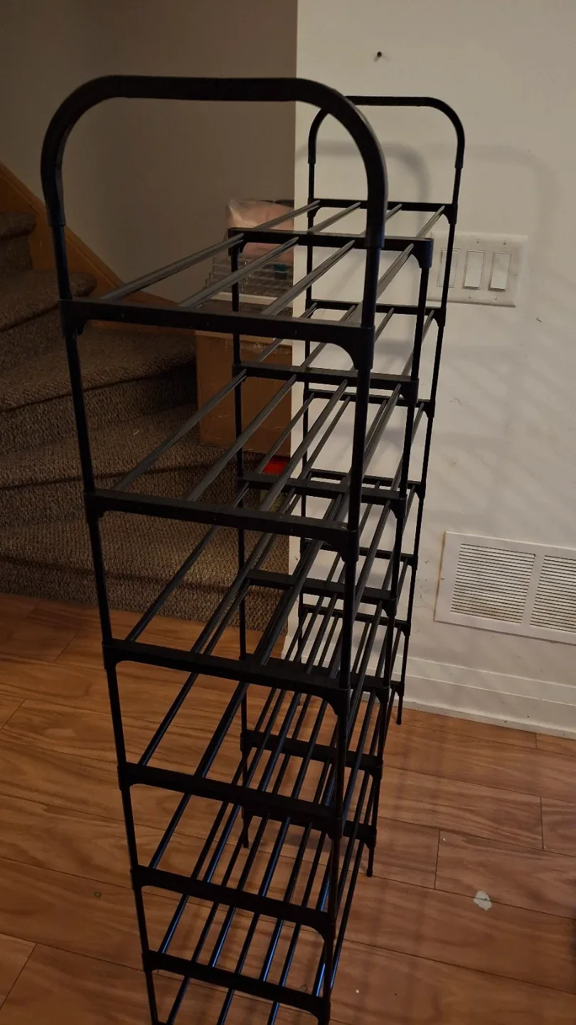 7 tier Black shoe Rack (long)(33"x10" h:51") 👞 image indicator(3)