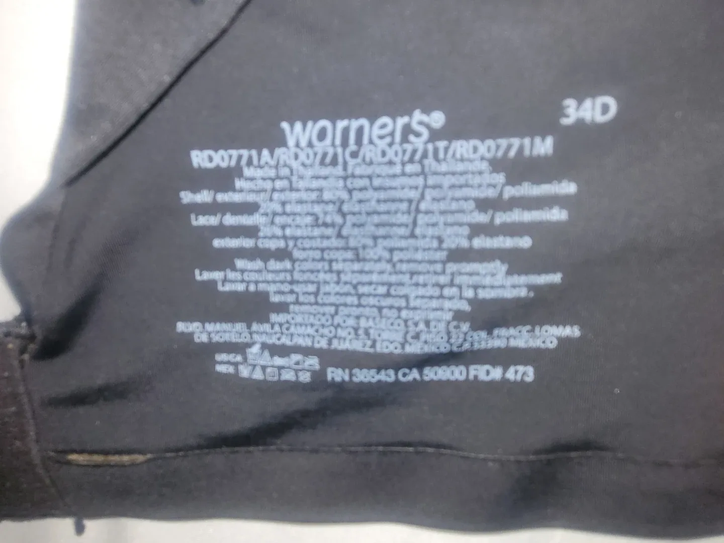 Warner's Bra - Size 34D image indicator(4)