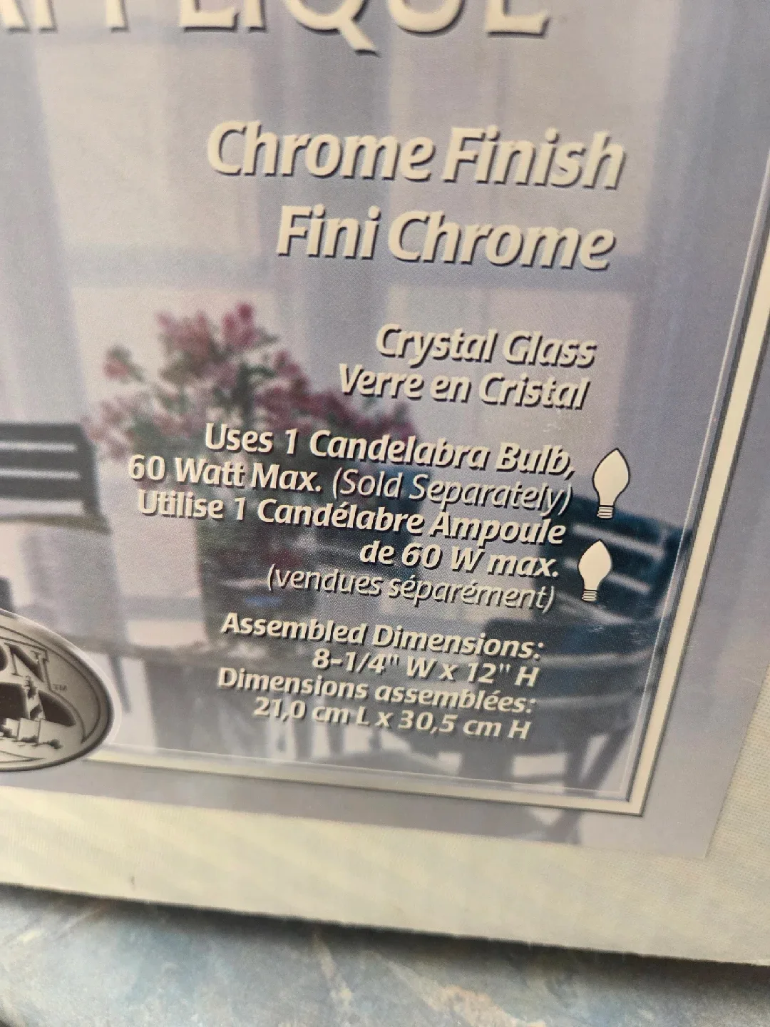 Hampton Bay Wall Sconce Applique - Chrome Finish image indicator(2)