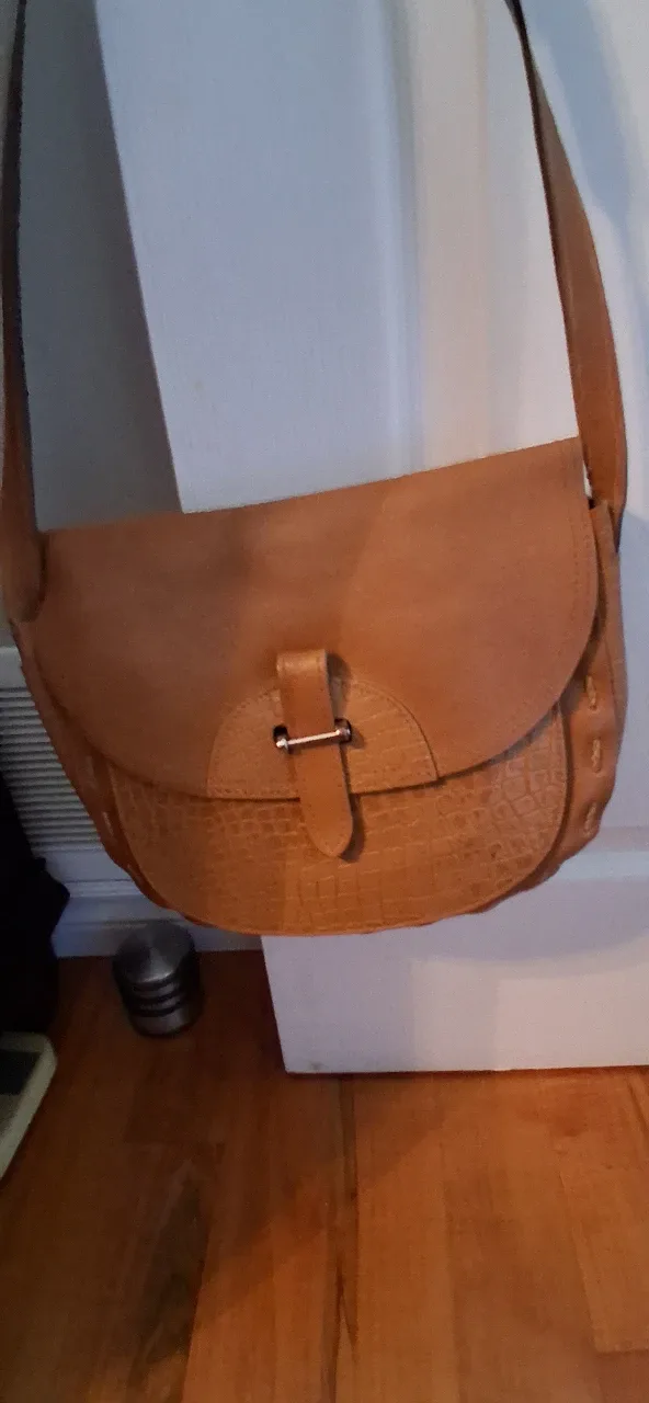 Tan Leather Saddle Bag