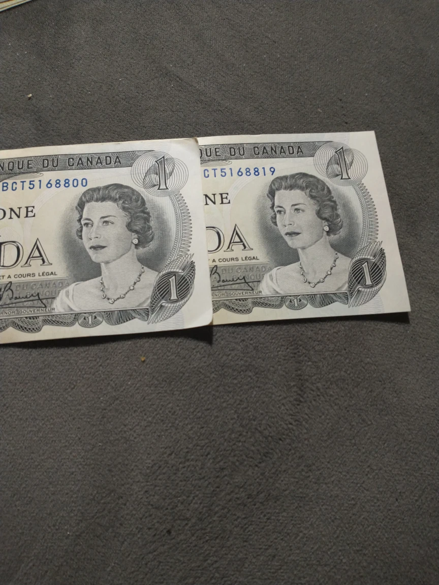 Amazing 1973 Canada 20 consecutive uncirculated $1 banknotes - photo 3