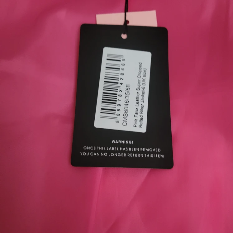 PrettyLittleThing Pink Faux Leather Biker Jacket - Size 6 - photo 4
