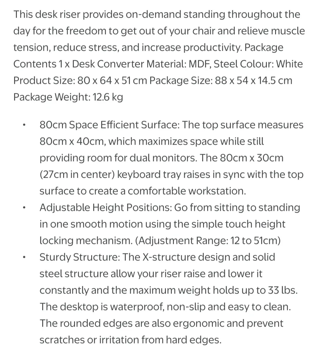 Adjustable Desk Riser –Ideal for Floor Desk Setup! image indicator(10)