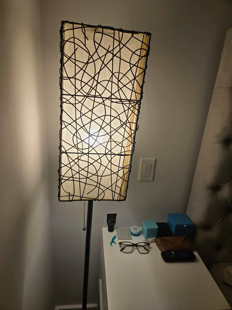 Wicker Floor Lamp - 54" Tall image indicator(2)