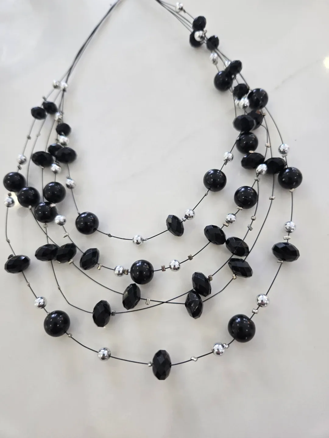 Black Beaded Necklace image indicator(2)