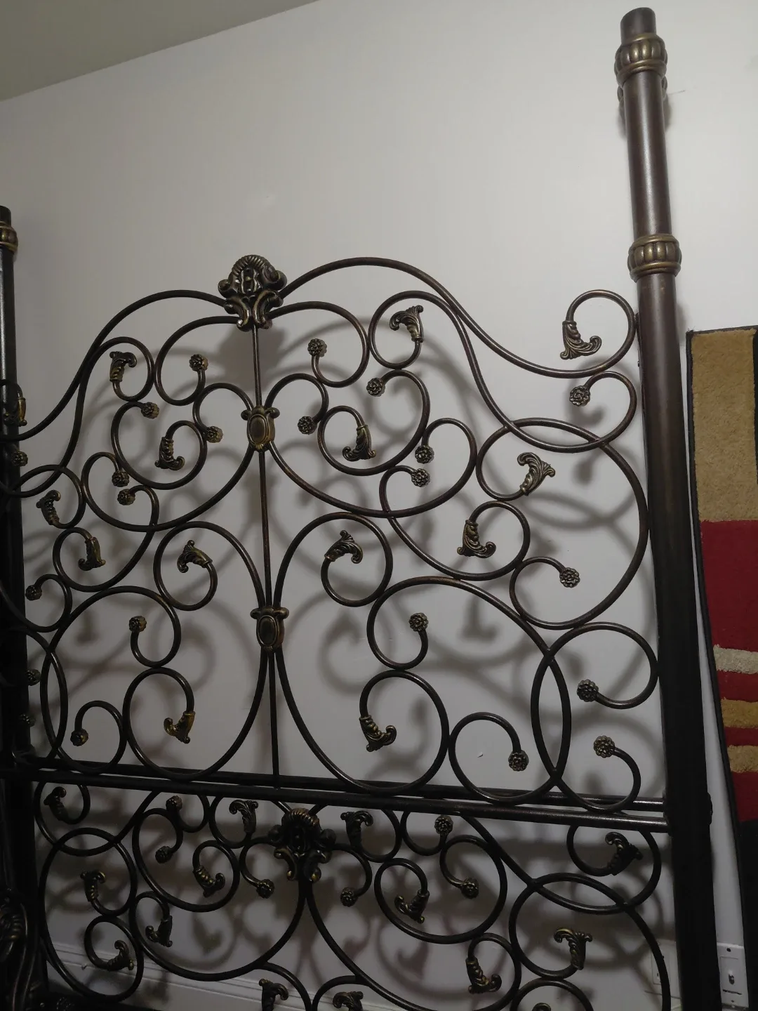 Queen bed frame. Iron. Canopy. image indicator(8)