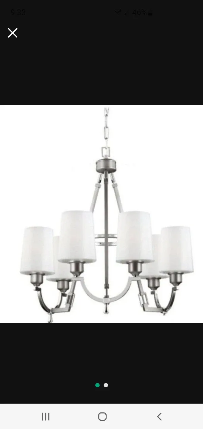 New in box 6 light chandelier thumbnail