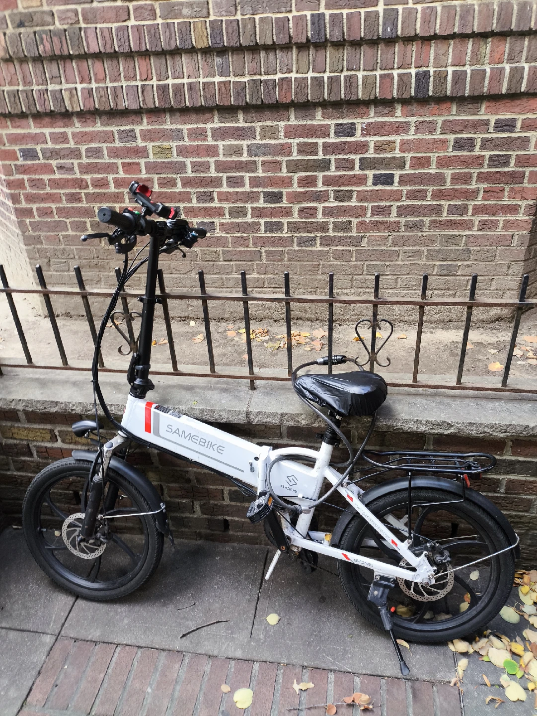 SAMEBIKE Folding Electric Bike - White