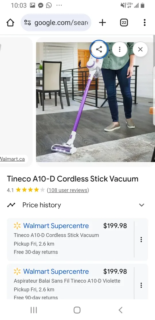 Tineco A10-D Cordless Stick Vacuum - Purple