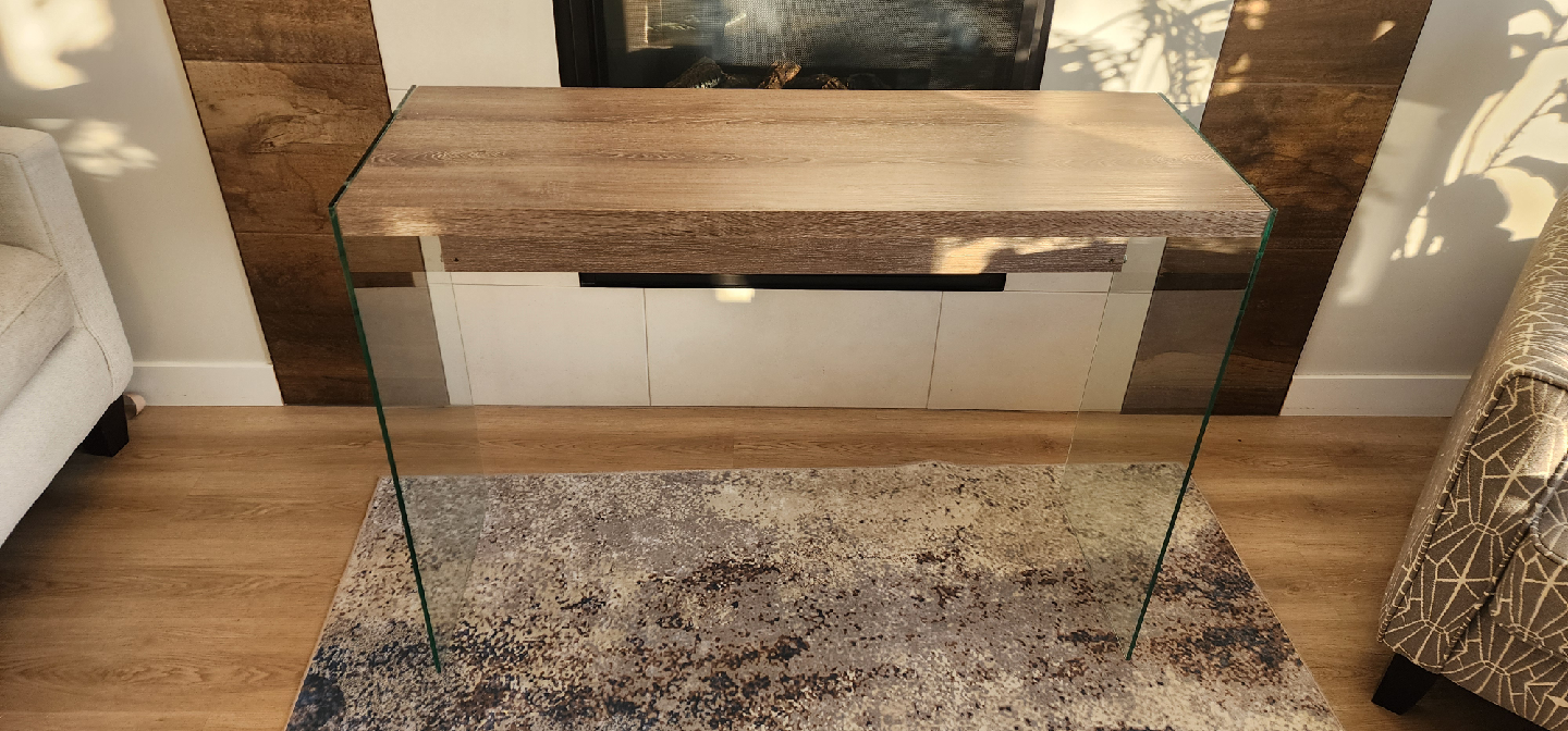 Glass and Wood Table