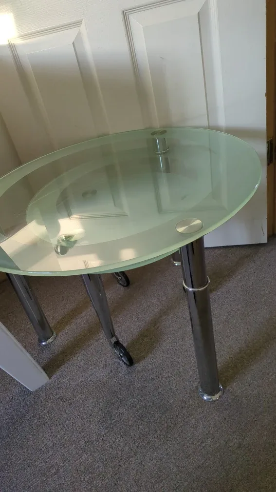 Glass & Chrome Accent/Coffee Table
