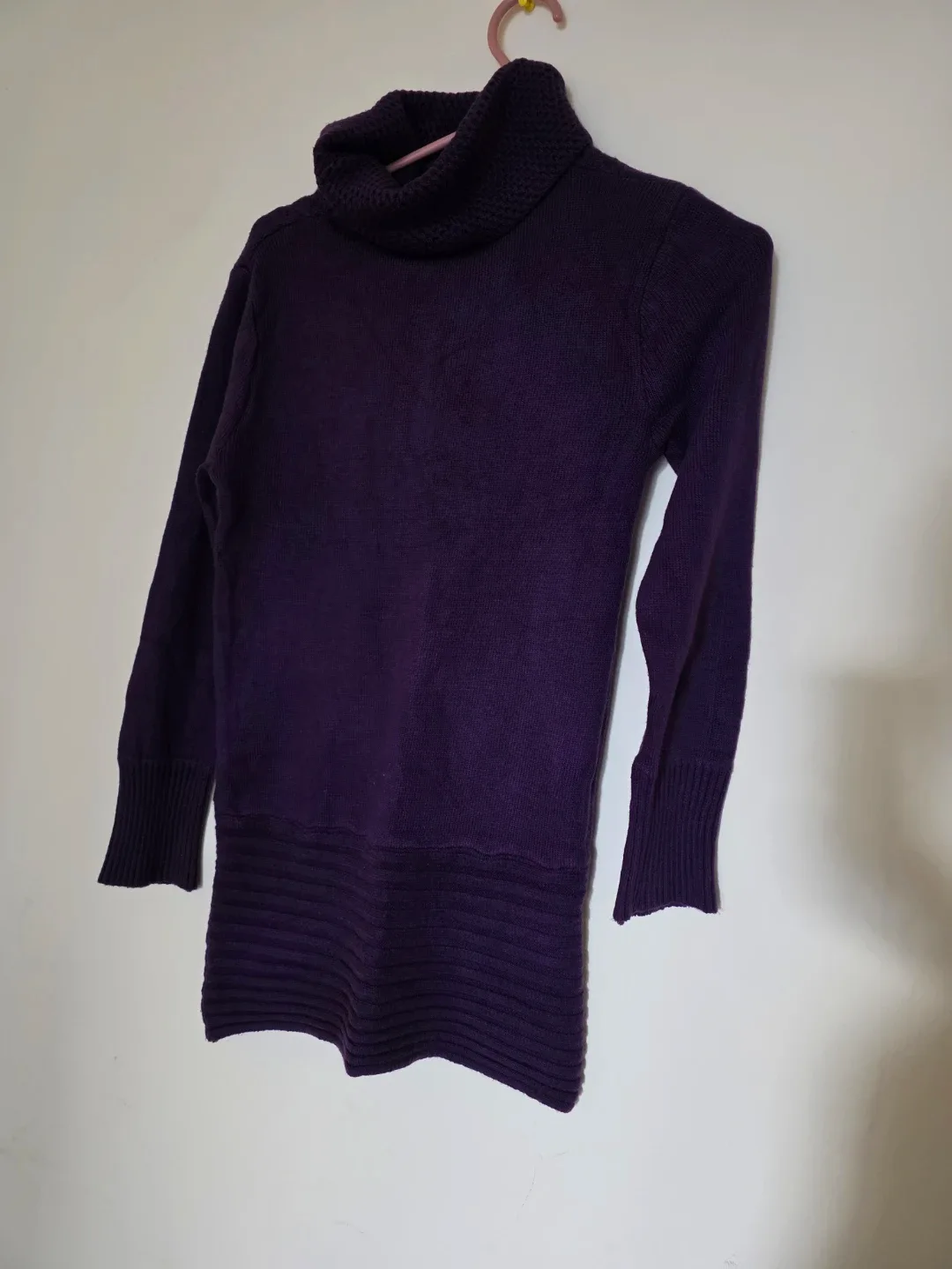 New Purple Turtleneck Knit Sweater / Sweater Dress image indicator(6)