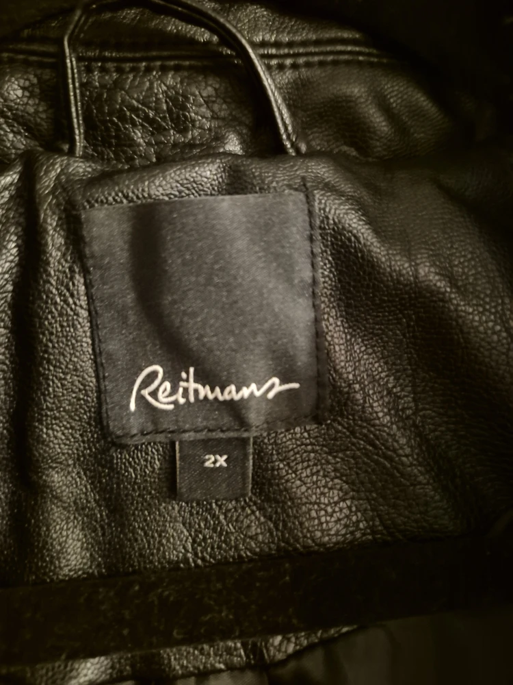 Reitmans Black Faux Leather Jacket - Size 2X - photo 3