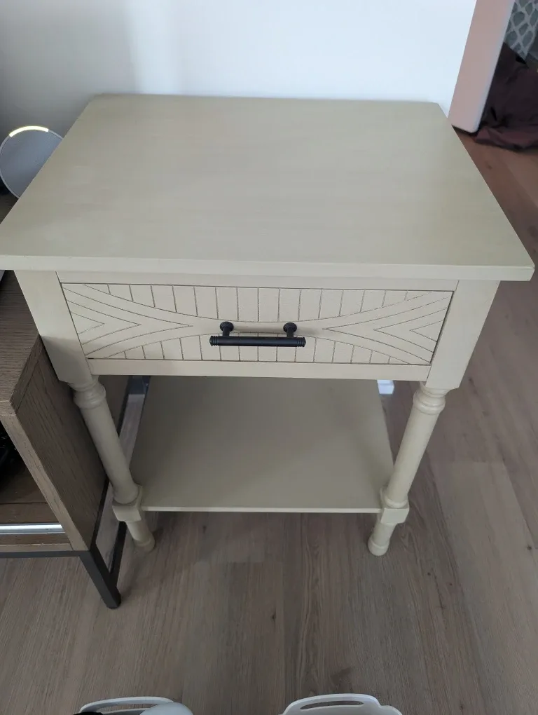 Side Table with Drawer - Beige image indicator(2)