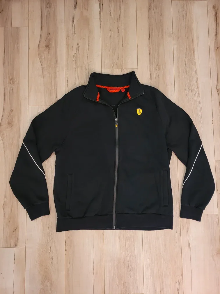 Ferrari Full Zip Track Jacket - Black Mens Size XL