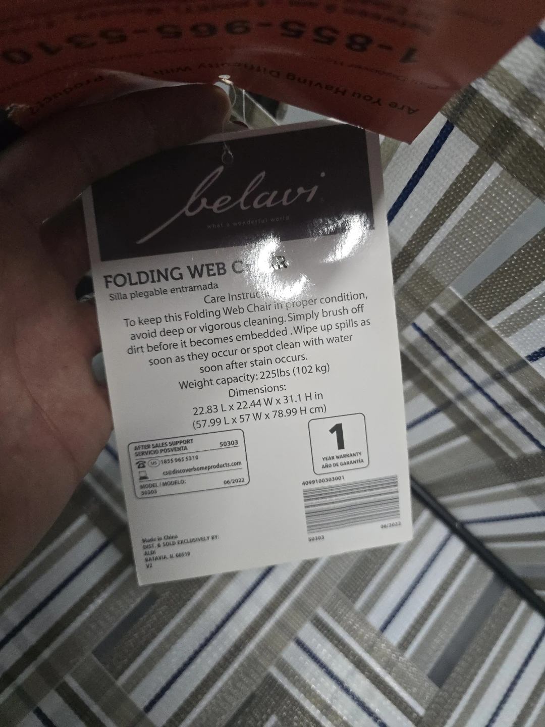 Belavi Folding Web Chair - Set of 2 - photo 3