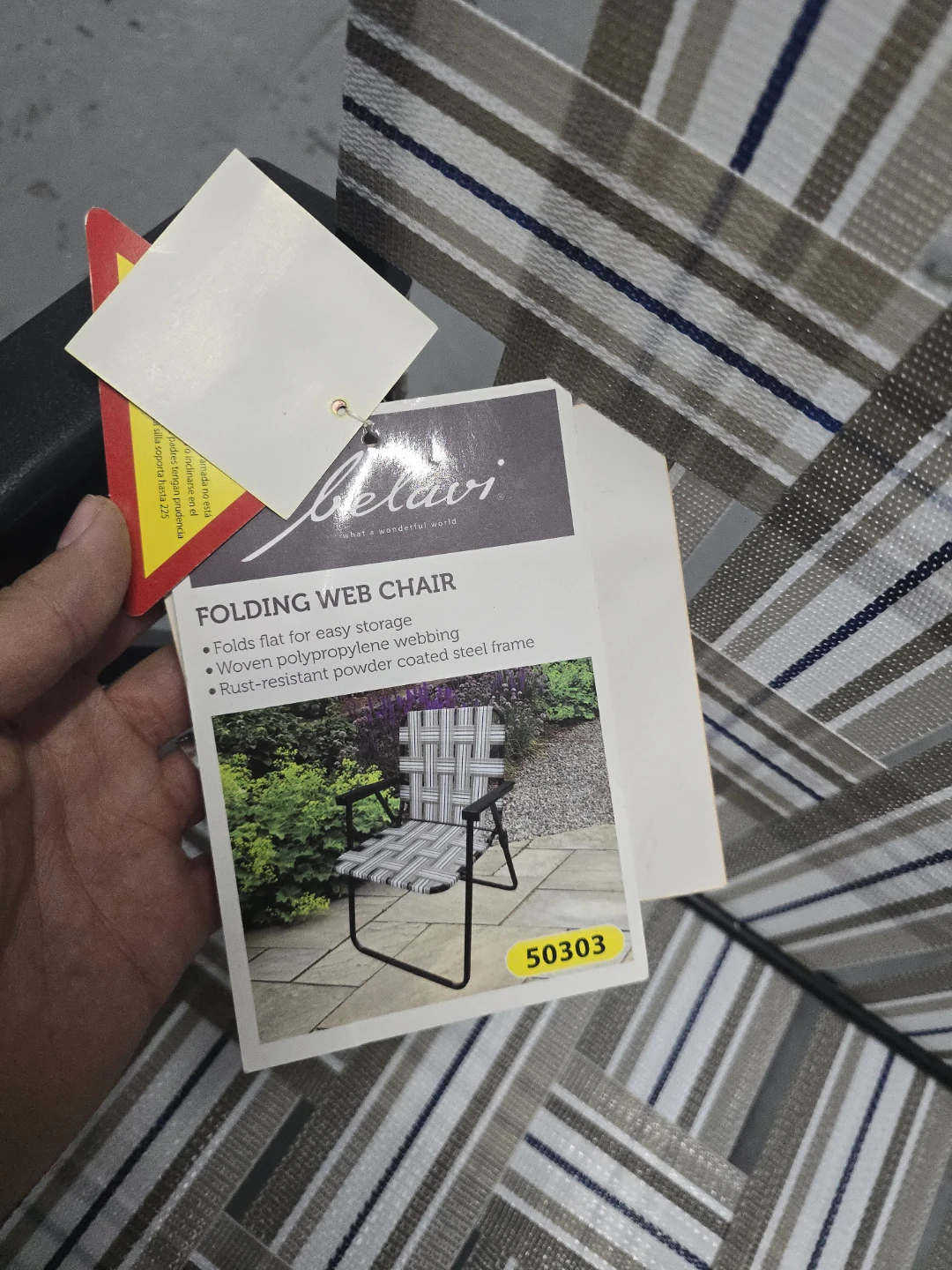 Belavi Folding Web Chair - Set of 2 - photo 4