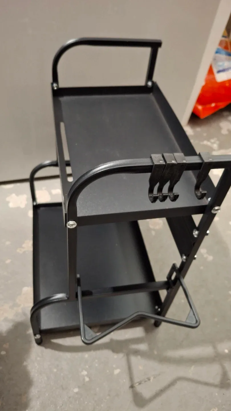 2 tier metal organizer shelf image indicator(5)