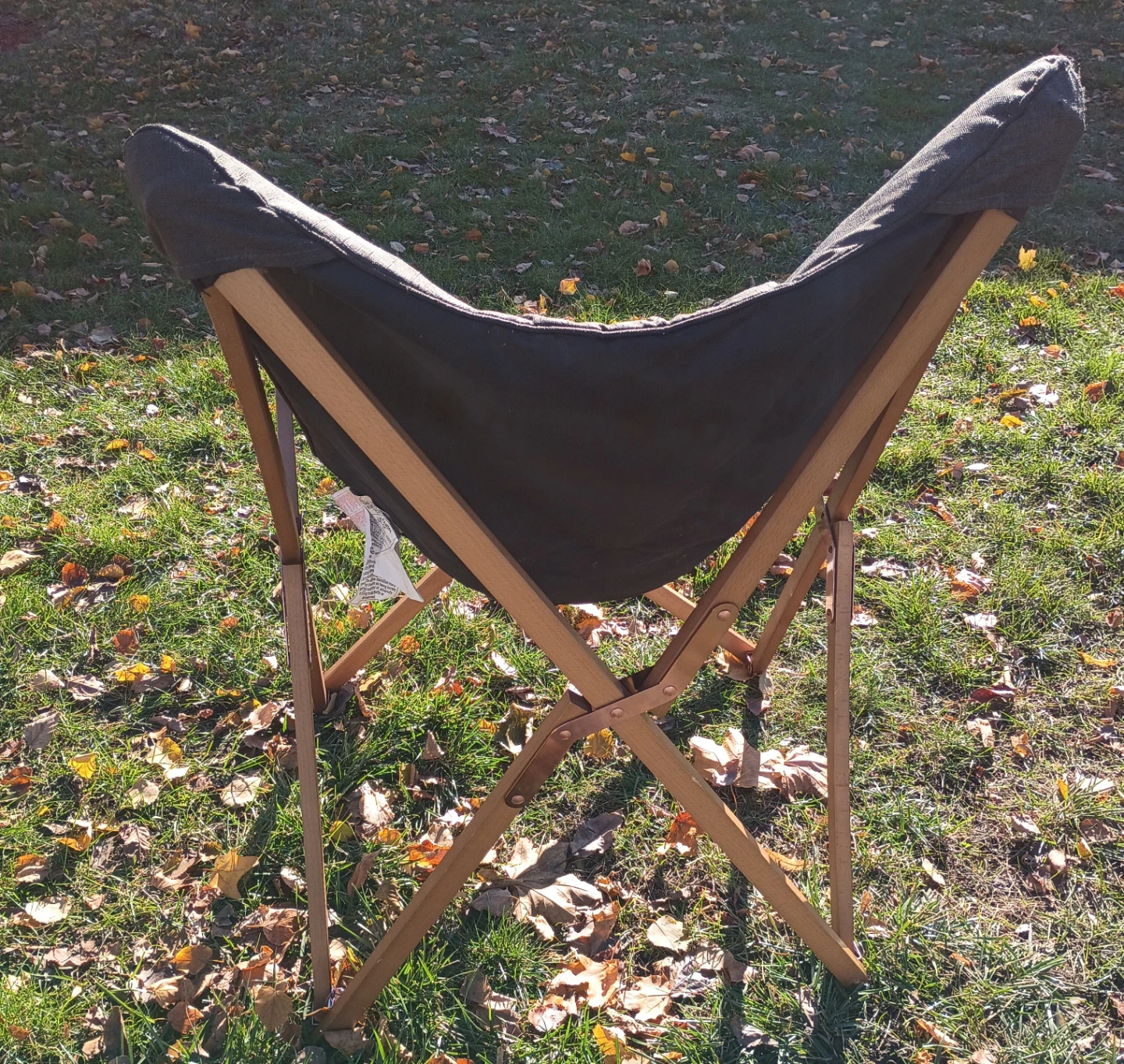 Nate Berkus Padded Butterfly Chair w wood frame - Gray - photo 5