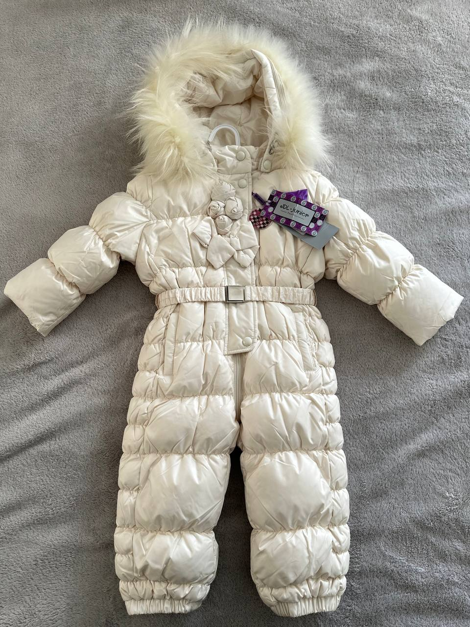 New JDL Junior White Padded Snowsuit Size 86cm - photo 4