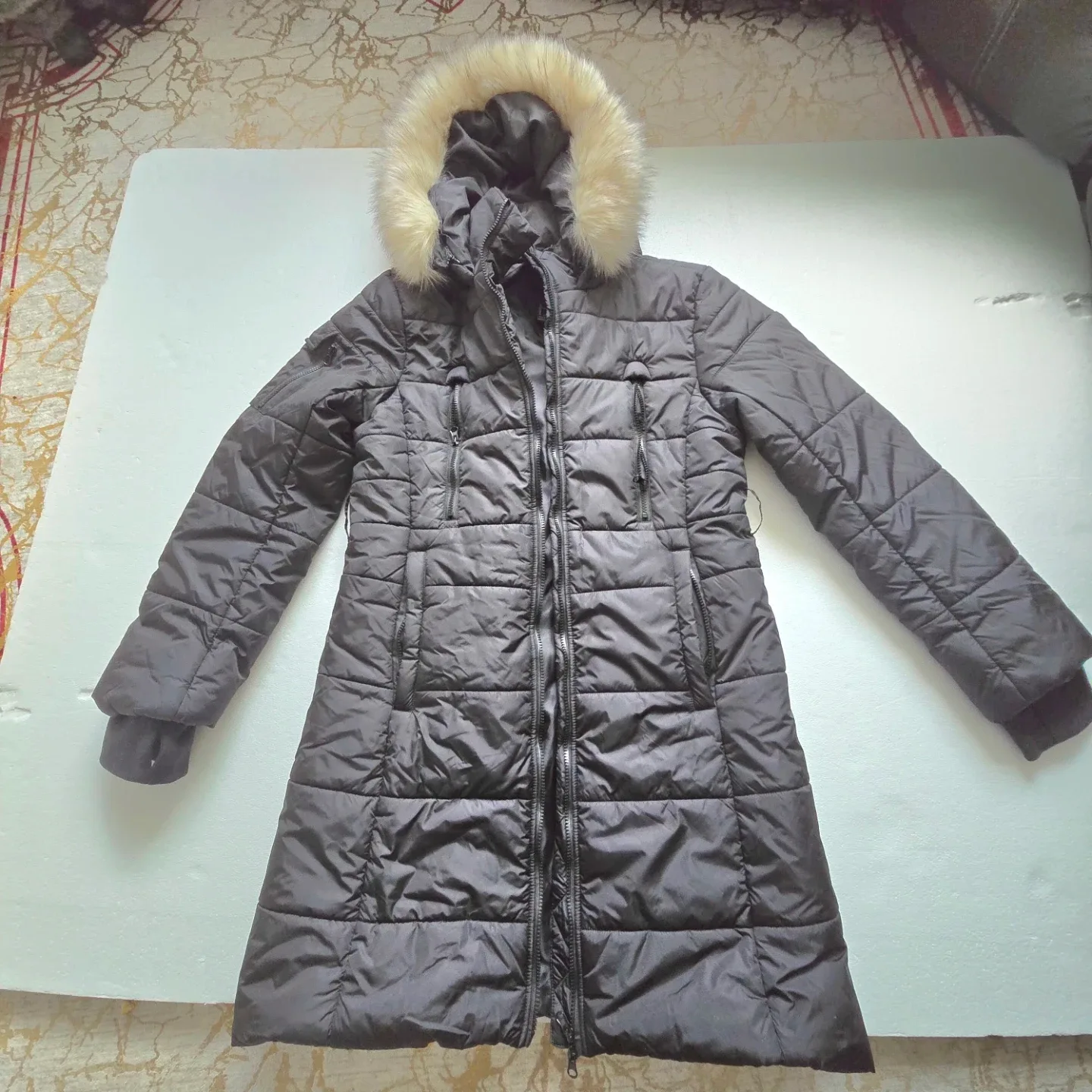 Brand new Forever 21 Women's Parka winter jacket real fur hoodie image indicator(5)