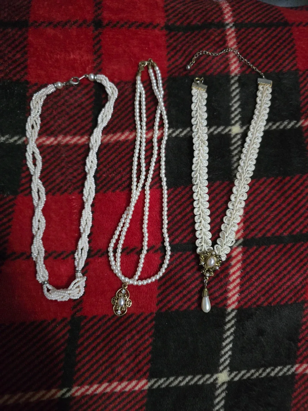 VINTAGE Pearl Beaded Necklaces - Set of 3