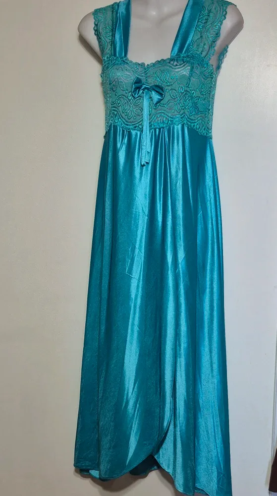 Turquoise Lace Top Nightgown thumbnail